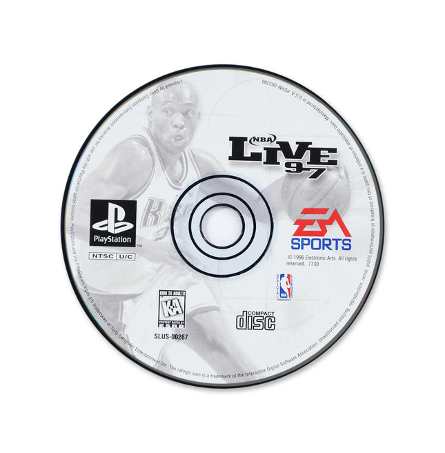 NBA Live 97 for Sony PlayStation - Disc front with label - Game only.