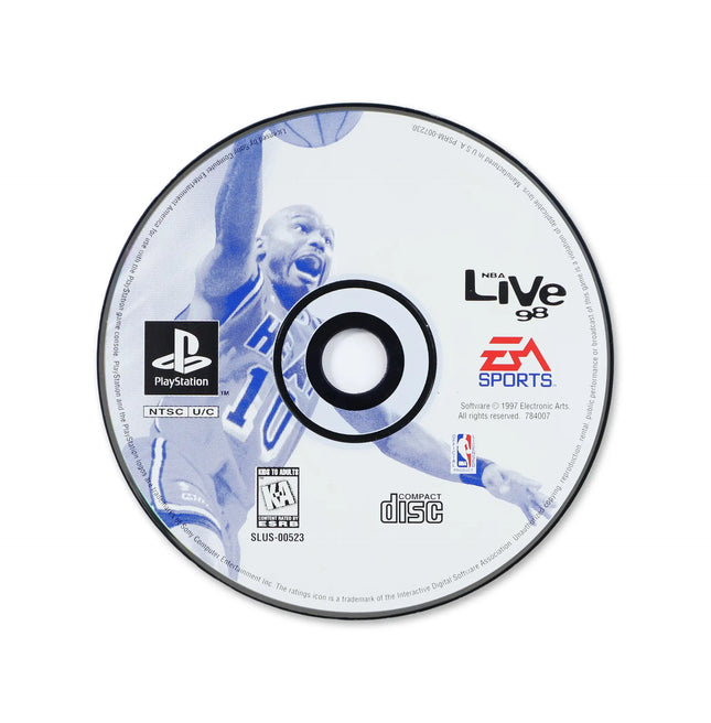 NBA Live 98 for Sony PlayStation - Disc front with label - Game only.