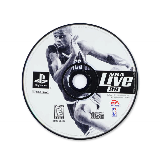 NBA Live 99 for Sony PlayStation - Disc front with label - Game only.