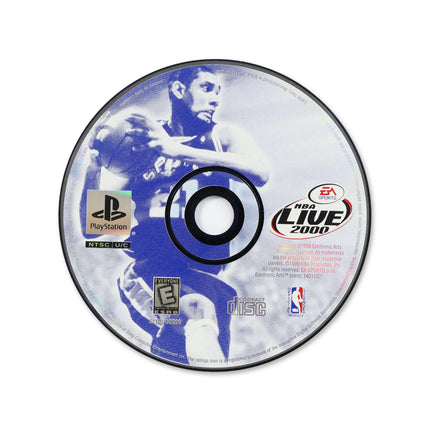 NBA Live 2000 for Sony PlayStation - Disc front with label - Game only.