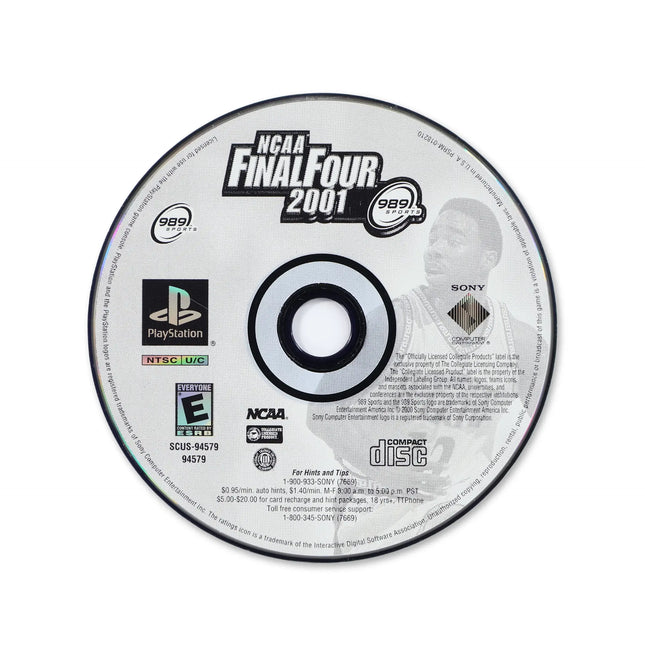 NCAA Final Four 2001 for Sony PlayStation - Disc front with label - Game only.
