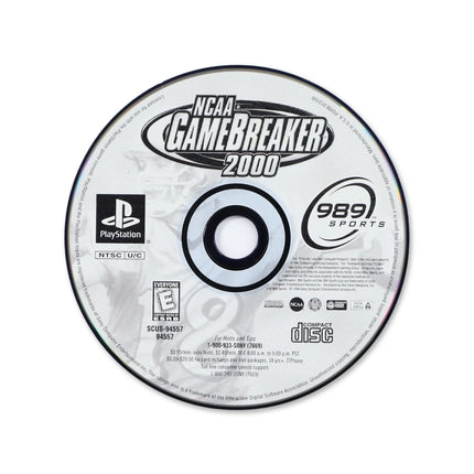 NCAA GameBreaker 2000 for Sony PlayStation - Disc front with label - Game only.