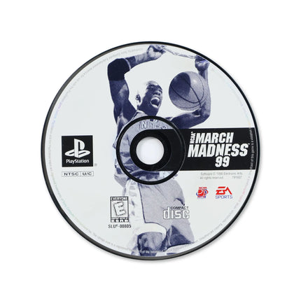 NCAA March Madness 99 for Sony PlayStation - Disc front with label - Game only.