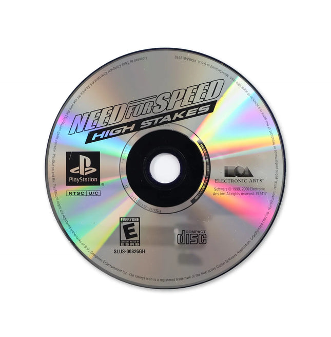 Need for Speed High Stakes [Greatest Hits] for Sony PlayStation - Disc front with label - Game only.