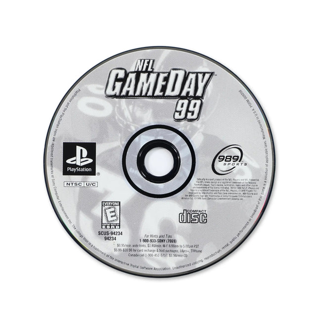 NFL GameDay 99 for Sony PlayStation - Disc front with label - Game only.
