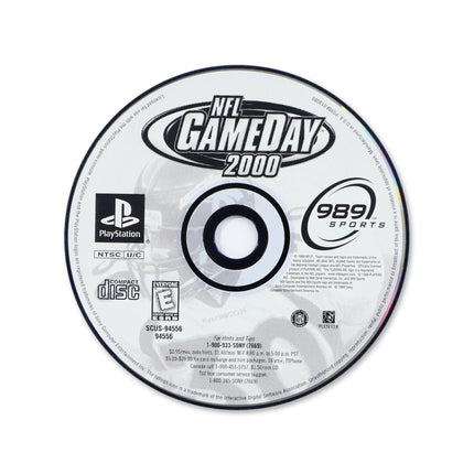 NFL GameDay 2000 for Sony PlayStation - Disc front with label - Game only.