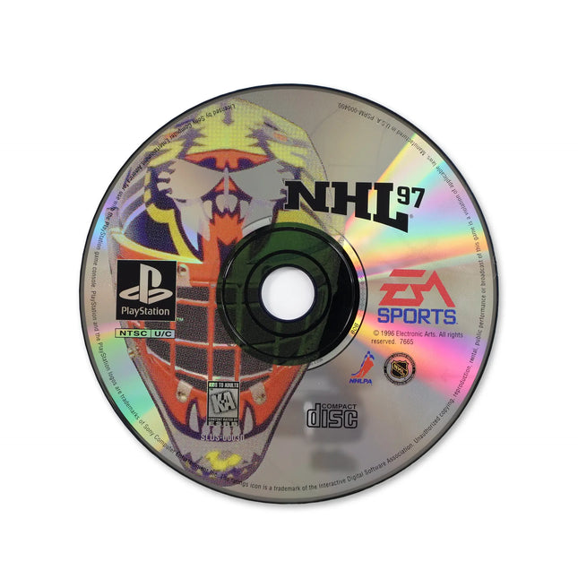NHL 97 for Sony PlayStation - Disc front with label - Game only.