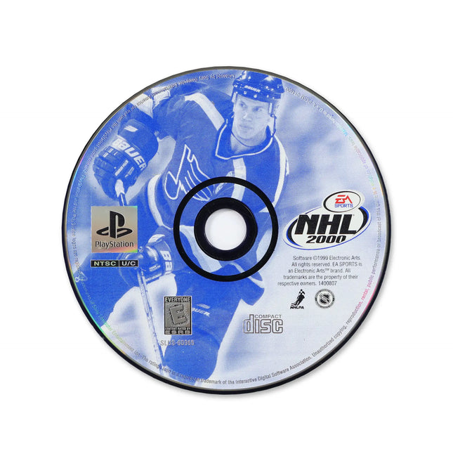 NHL 2000 for Sony PlayStation - Disc front with label - Game only.