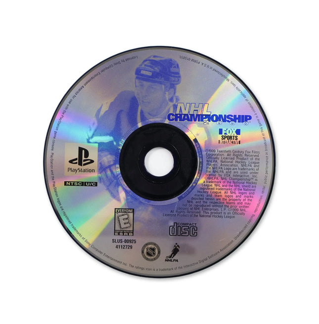 NHL Championship 2000 for Sony PlayStation - Disc front with label - Game only.