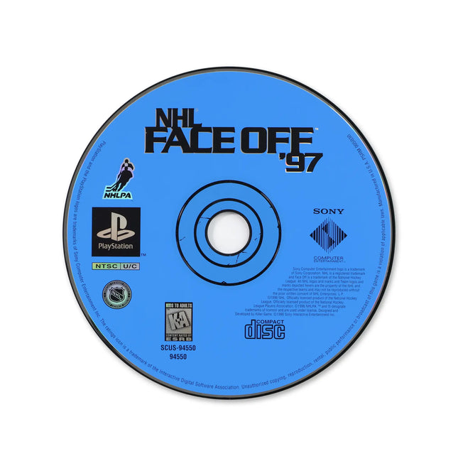 NHL FaceOff 97 for Sony PlayStation - Disc front with label - Game only.
