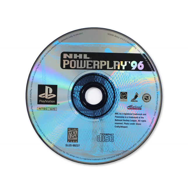 NHL Powerplay 96 for Sony PlayStation - Disc front with label - Game only.