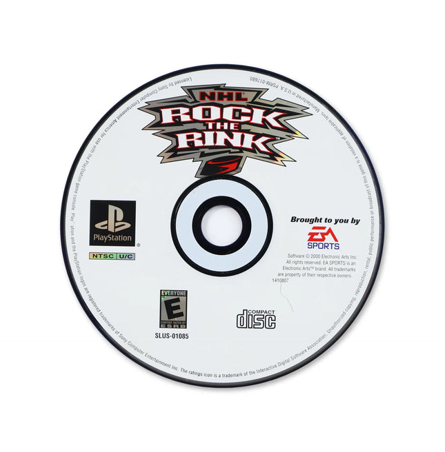 NHL Rock the Rink for Sony PlayStation - Disc front with label - Game only.