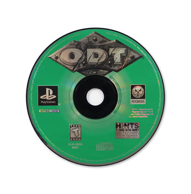 ODT Escape or Die Trying for Sony PlayStation - Disc front with label - Game only.