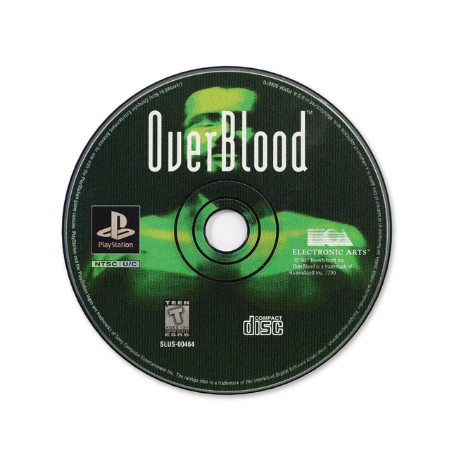 OverBlood for Sony PlayStation - Disc front with label - Game only.