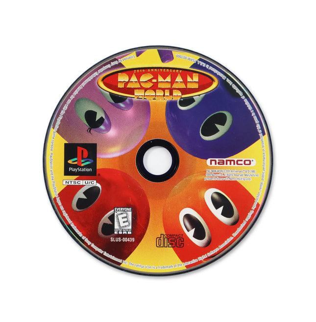 Pac-Man World for Sony PlayStation - Disc front with label - Game only.
