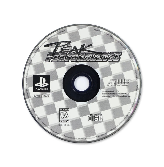 Peak Performance for Sony PlayStation - Disc front with label - Game only.