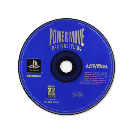 Power Move Pro Wrestling for Sony PlayStation - Disc front with label - Game only.