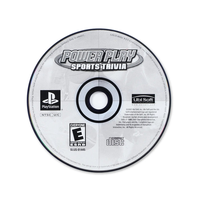 Power Play Sports Trivia for Sony PlayStation - Disc front with label - Game only.