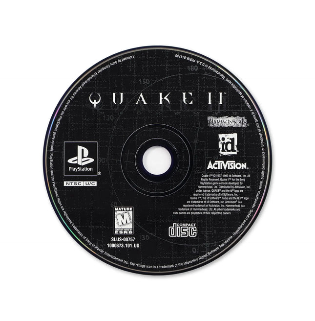 Quake II for Sony PlayStation - Disc front with label - Game only.
