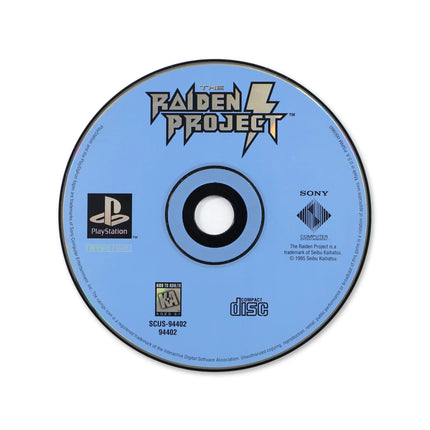 Raiden Project for Sony PlayStation - Disc front with label - Game only.