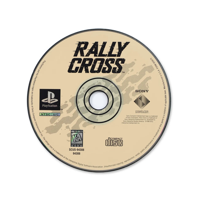 Rally Cross for Sony PlayStation - Disc front with label - Game only.