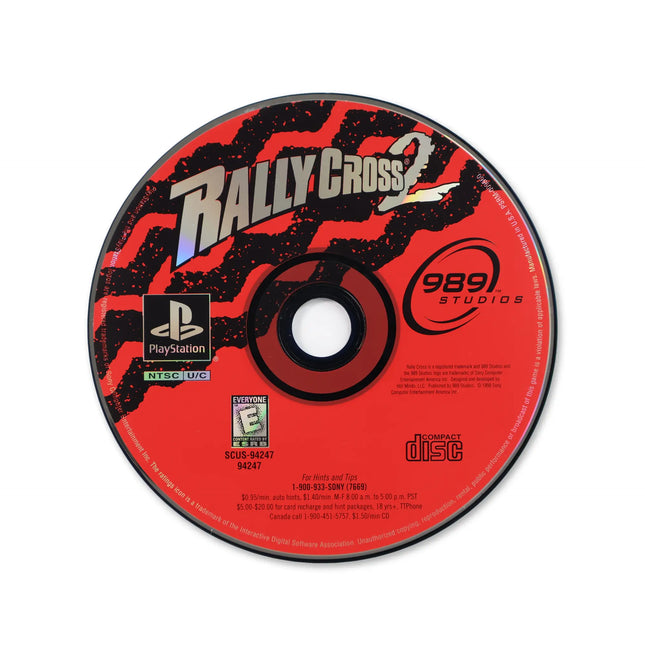 Rally Cross 2 for Sony PlayStation - Disc front with label - Game only.