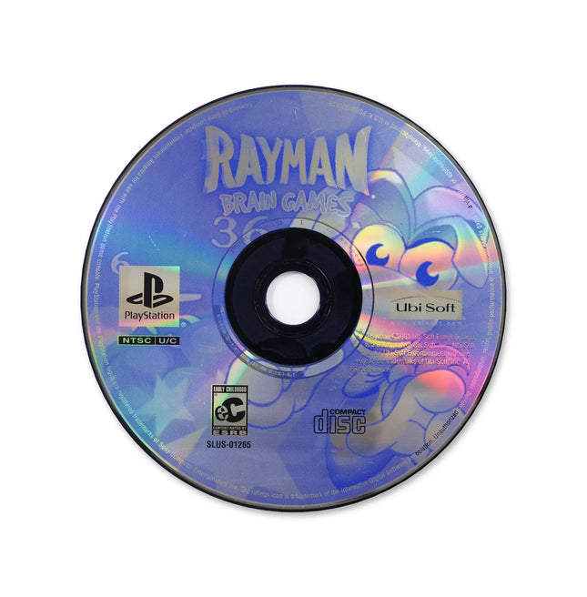 Rayman Brain Games for Sony PlayStation - Disc front with label - Game only.