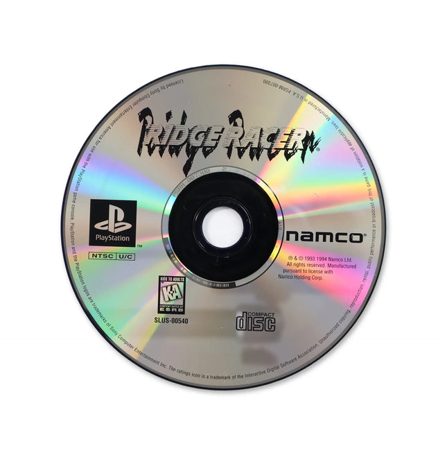 Ridge Racer [Greatest Hits] for Sony PlayStation - Disc front with label - Game only.