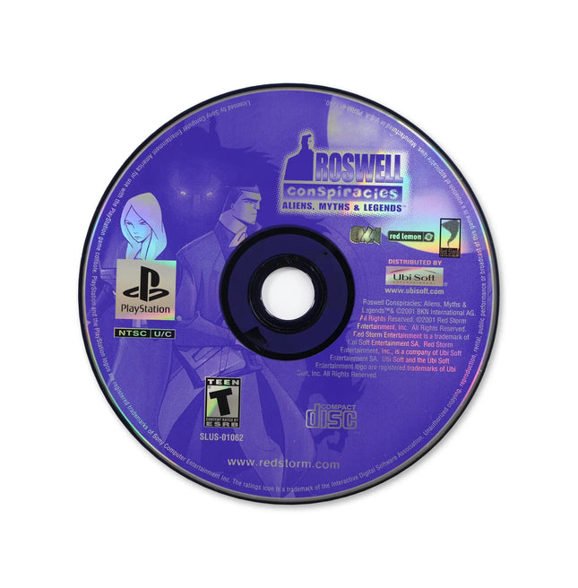 Roswell Conspiracies for Sony PlayStation - Disc front with label - Game only.