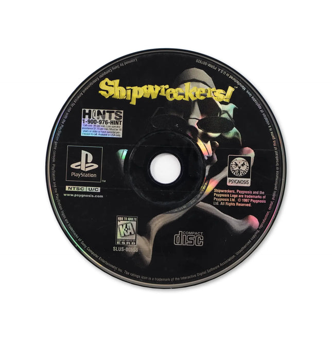 Shipwreckers for Sony PlayStation - Disc front with label - Game only.