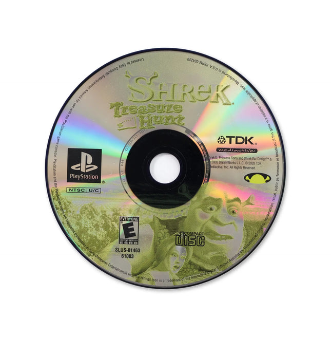 Shrek Treasure Hunt for Sony PlayStation - Disc front with label - Game only.