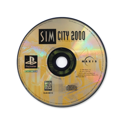 SimCity 2000 for Sony PlayStation - Disc front with label - Game only.