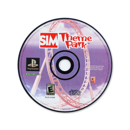 Sim Theme Park for Sony PlayStation - Disc front with label - Game only.