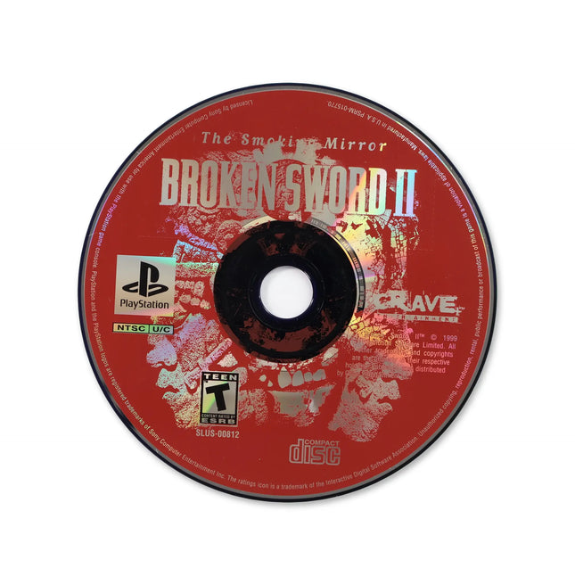 Broken Sword 2 for Sony PlayStation - Disc front with label - Game only.