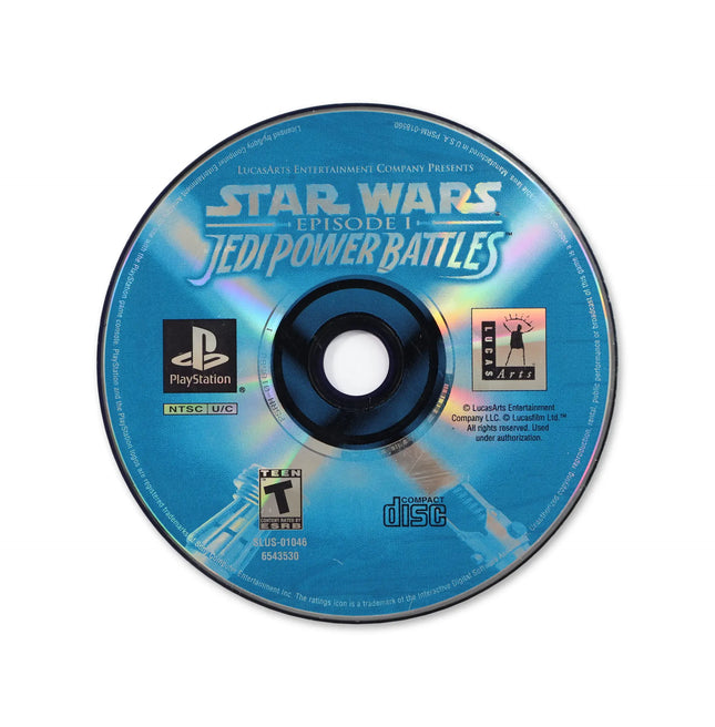 Star Wars Episode I Jedi Power Battles for Sony PlayStation - Disc front with label - Game only.
