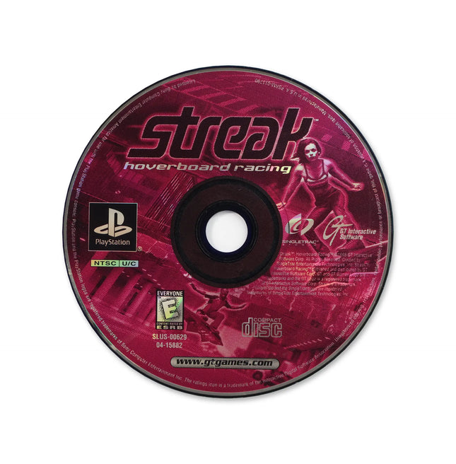 Streak Hoverboard Racing for Sony PlayStation - Disc front with label - Game only.