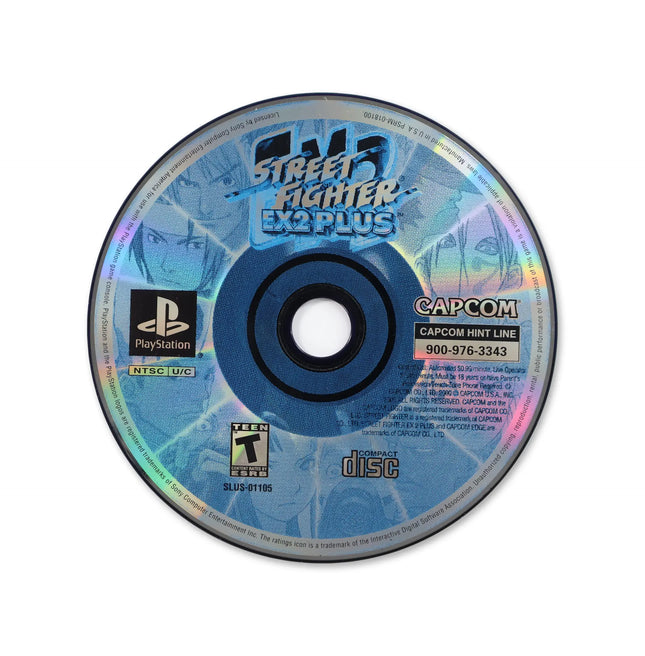 Street Fighter EX 2 Plus for Sony PlayStation - Disc front with label - Game only.