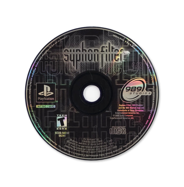 Syphon Filter [Greatest Hits] for Sony PlayStation - Disc front with label - Game only.