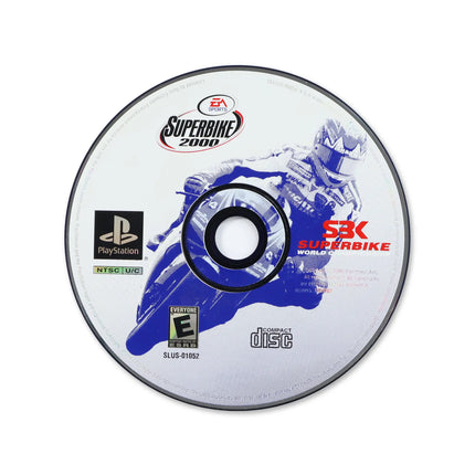 Superbike 2000 for Sony PlayStation - Disc front with label - Game only.