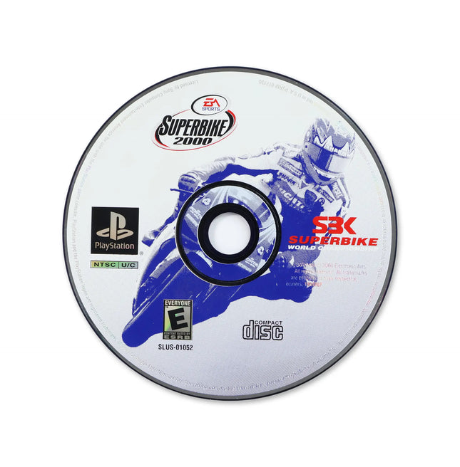 Superbike 2000 for Sony PlayStation - Disc front with label - Game only.