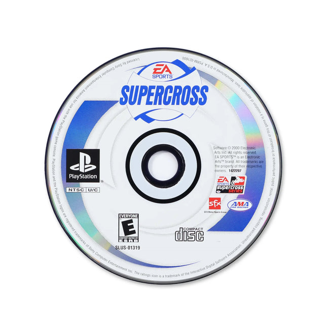 Supercross for Sony PlayStation - Disc front with label - Game only.