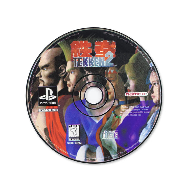 Tekken 2 for Sony PlayStation - Disc front with label - Game only.