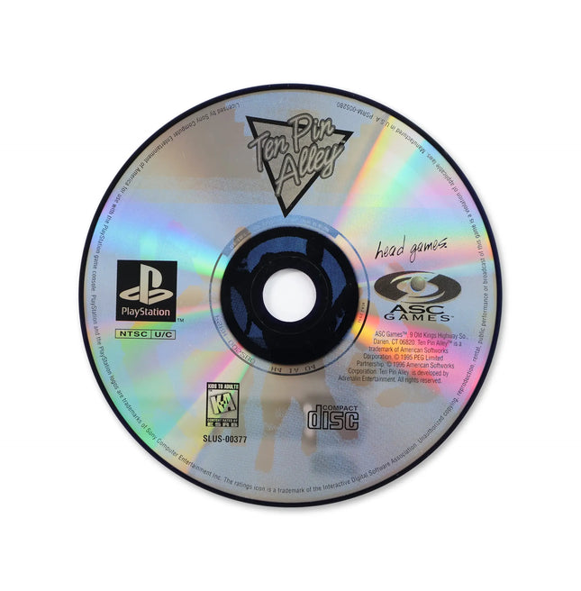 Ten Pin Alley for Sony PlayStation - Disc front with label - Game only.