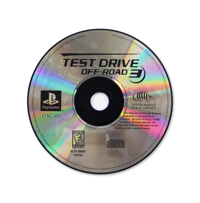 Test Drive Off Road 3 for Sony PlayStation - Disc front with label - Game only.