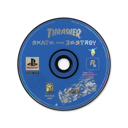 Thrasher Skate and Destroy for Sony PlayStation - Disc front with label - Game only.