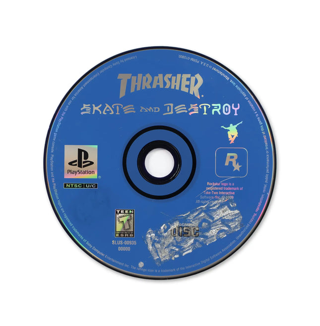 Thrasher Skate and Destroy for Sony PlayStation - Disc front with label - Game only.
