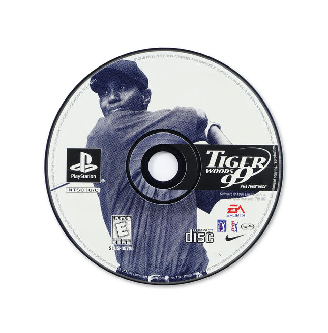 Tiger Woods '99 for Sony PlayStation - Disc front with label - Game only.