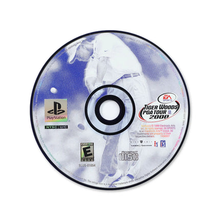 Tiger Woods 2000 for Sony PlayStation - Disc front with label - Game only.