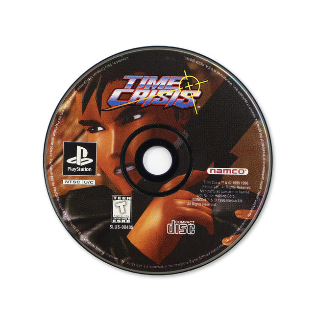 Time Crisis for Sony PlayStation - Disc front with label - Game only.