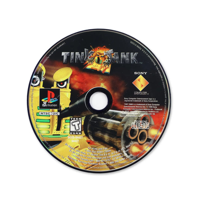 Tiny Tank for Sony PlayStation - Disc front with label - Game only.